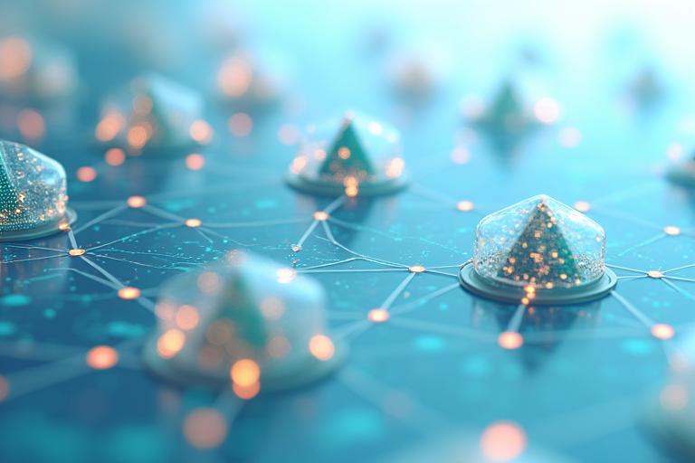 Abstract network diagram showing various HR systems connecting, symbolizing seamless integration points via APIs